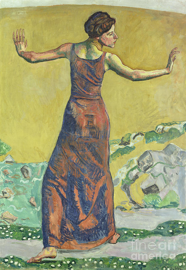 Femme Joyeuse By Ferdinand Hodler Painting by Ferdinand Hodler