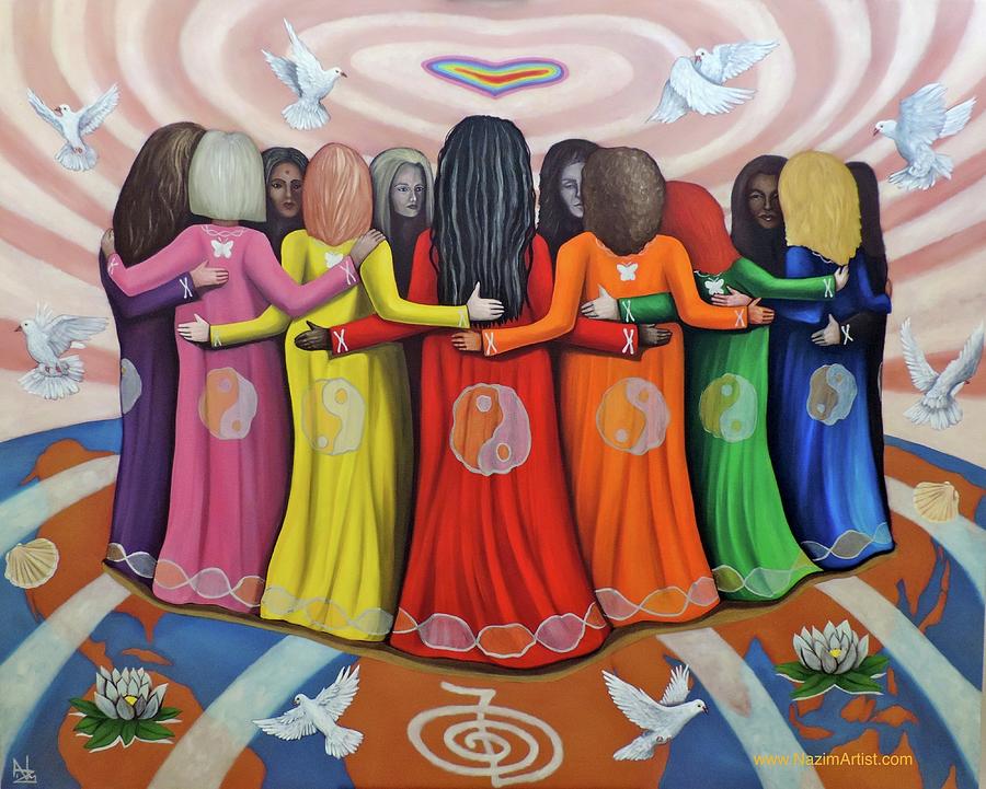 Bird Painting - FEMME - Women Healing The World by Nazim Nazim