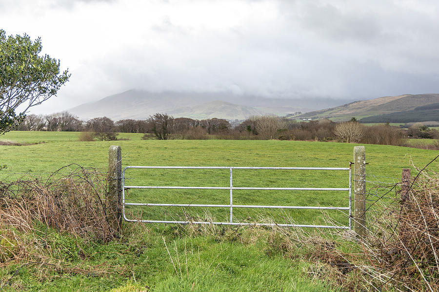 Fence and Hills in Ireland  Photograph by John McGraw