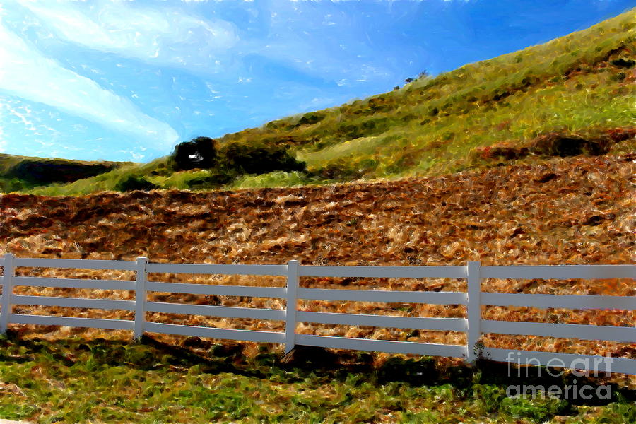 Fence And Hills Photograph