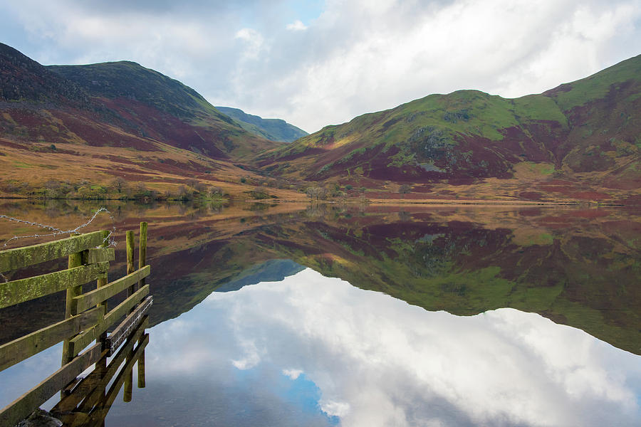 Fence by Crummock Water Photograph by Roy Pedersen