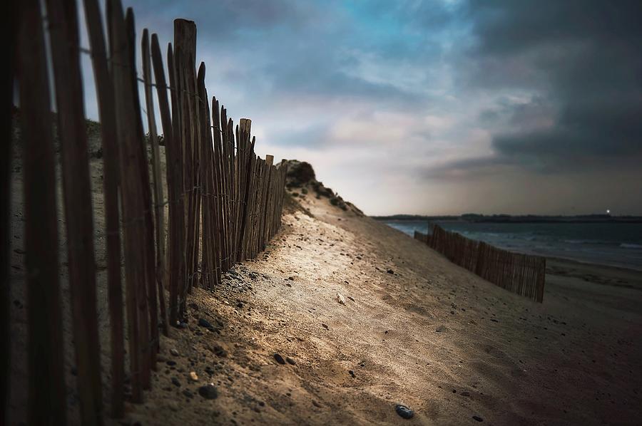Fence Near Beach Photograph by Quicksil7er