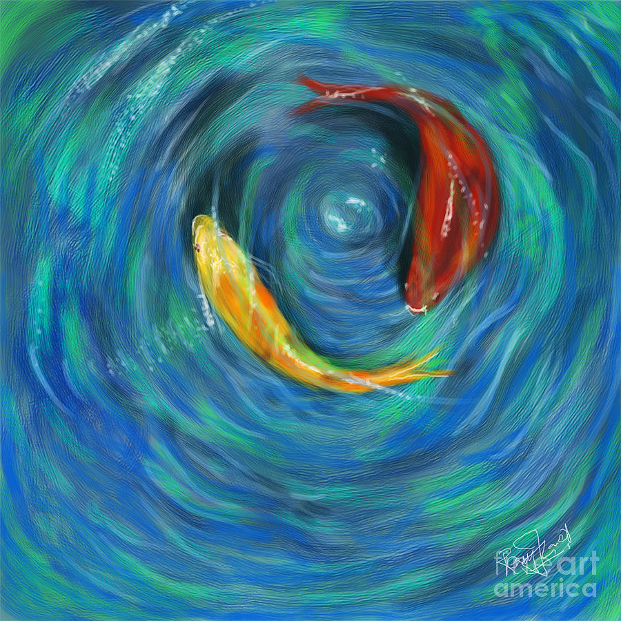 Koi Fish Painting - Feng Shui your Life with Koi Fish by Remy Francis Koi Fish Painting - Feng Shui your Life with Koi Fish by Remy Francis