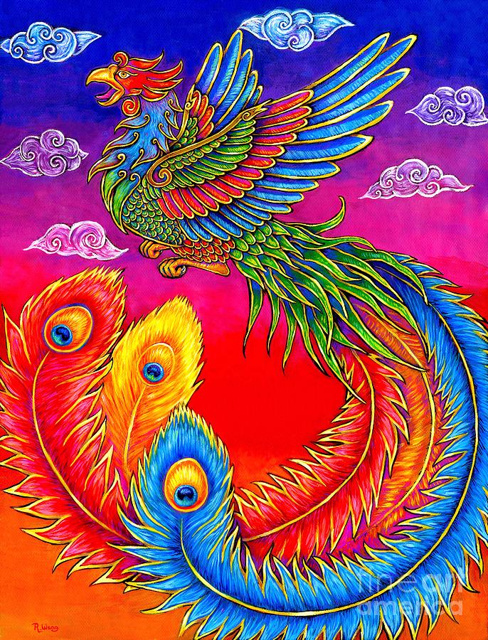 Fenghuang Chinese Phoenix Painting by Rebecca Wang