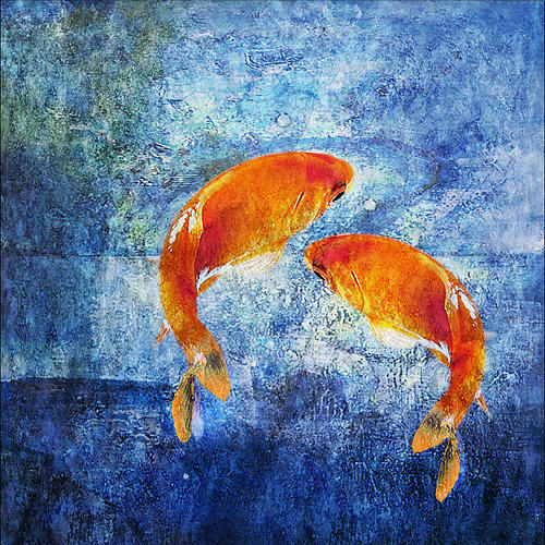 Fengshui Fishes Painting by Vishal Gurjar - Fine Art America