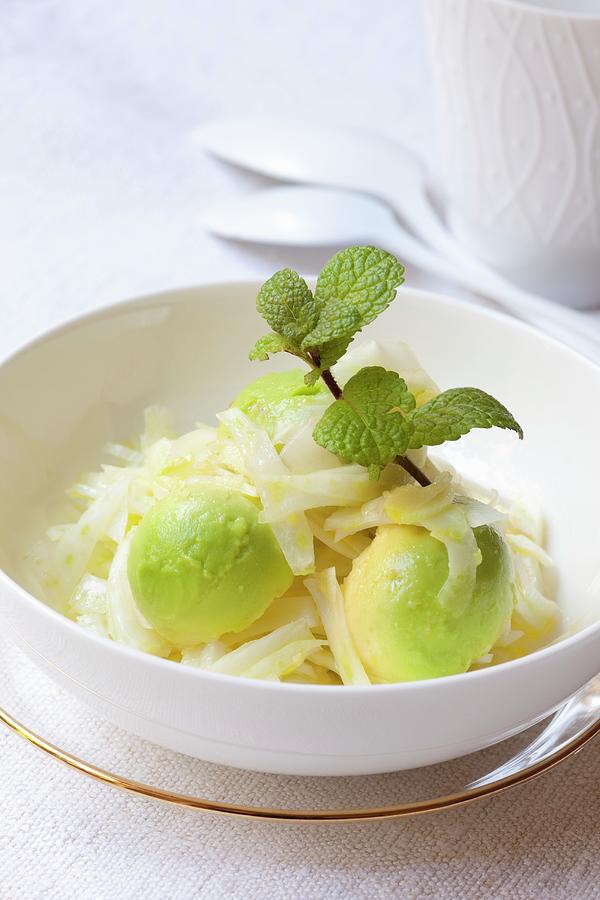 Fennel And Avocado Salad Photograph by Hilde Mche