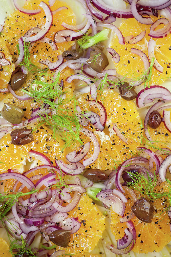 Fennel And Orange Salad With Red Onions Photograph by Eising Studio