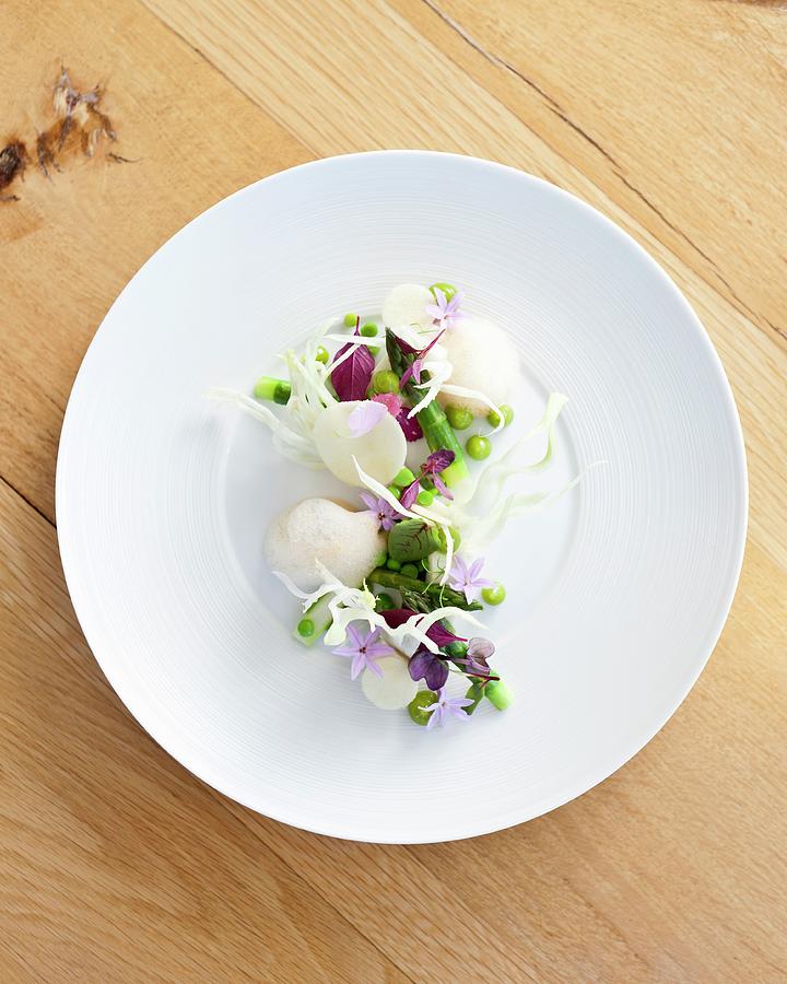 Fennel Panna Cotta With Vegetables Photograph by Great Stock!