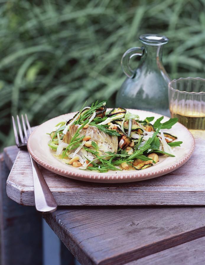 Fennel Salad With Pine Nuts And Rocket Photograph by Jonathan Gregson
