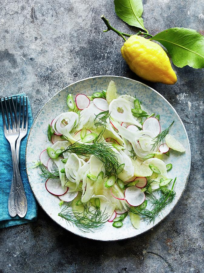 Fennel Salad With Radishes And Lemon Photograph by Adrian Lawrence