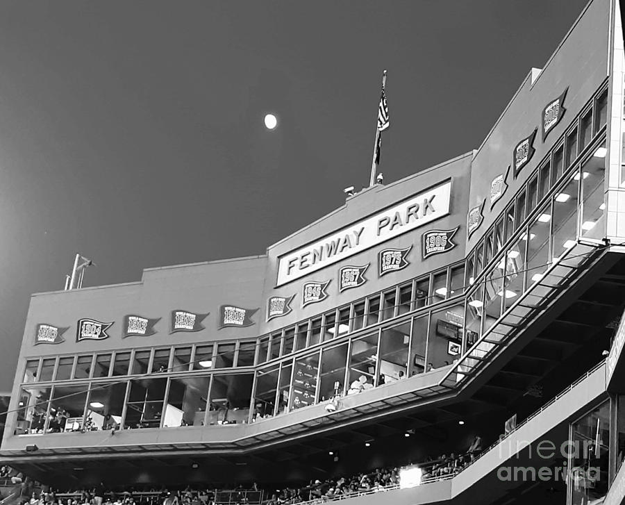 Fenway In Black And White Photograph