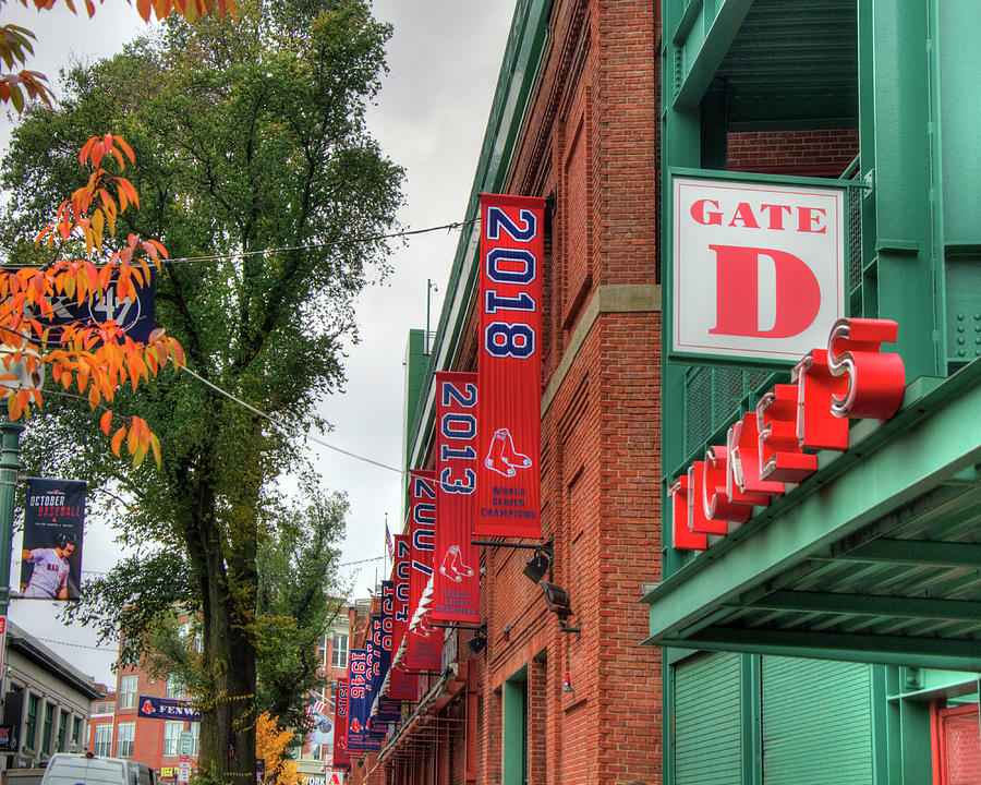 Boston Red Sox Photograph - Fenway Park 2018 Championship Banner by Joann Vitali