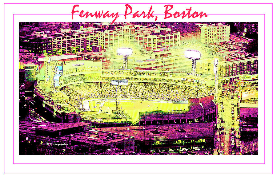 Fenway Park Boston Massachusetts Digital Art Digital Art by A Macarthur Gurmankin
