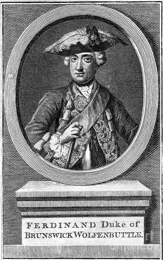 Ferdinand, Duke Of Brunswick, 19th Drawing by Print Collector
