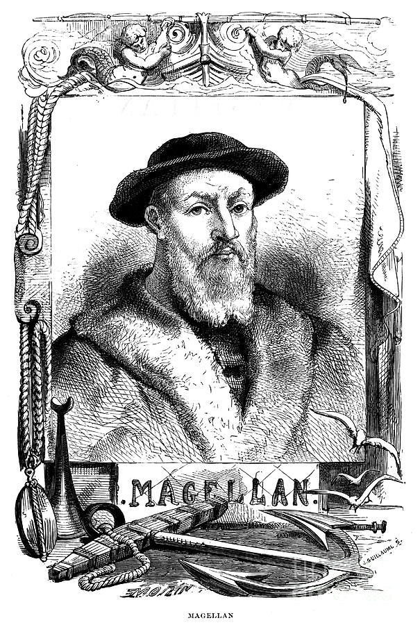 Ferdinand Magellan, 16th Century Drawing by Print Collector Fine Art