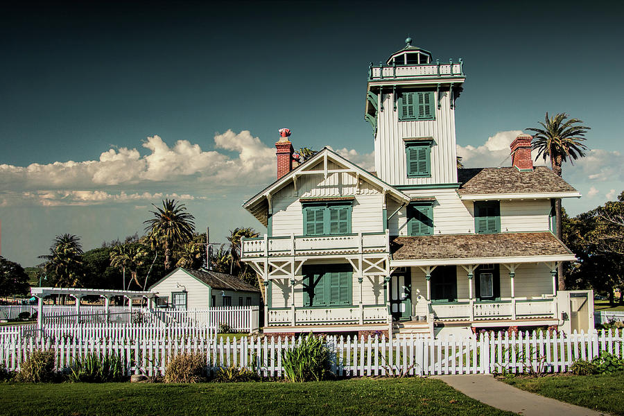 Fermin Point Lighthouse in Los Angeles Photograph by Randall Nyhof
