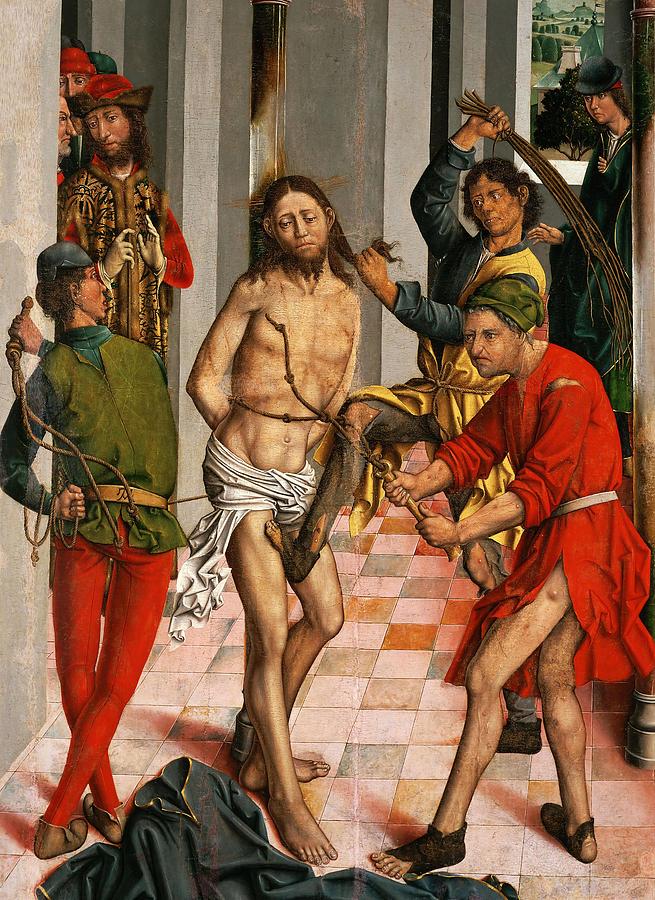Fernando Gallego / Flagellation of Christ, Oil on panel. FERNANDO GALLEGOS. Painting by Fernando Gallego -c 1440-c 1507-