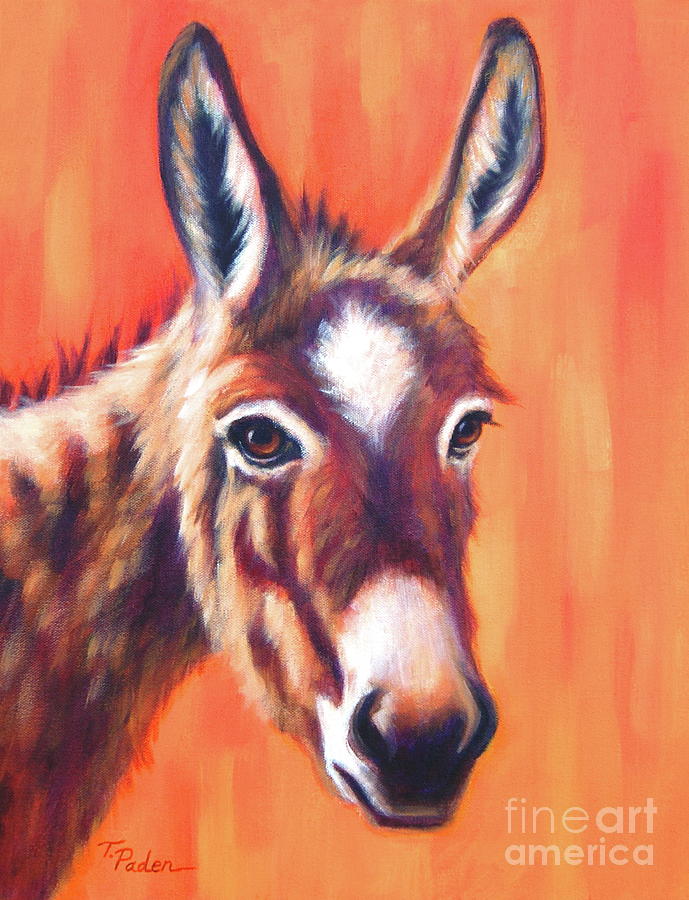 Donkey Painting - Fernando by Theresa Paden