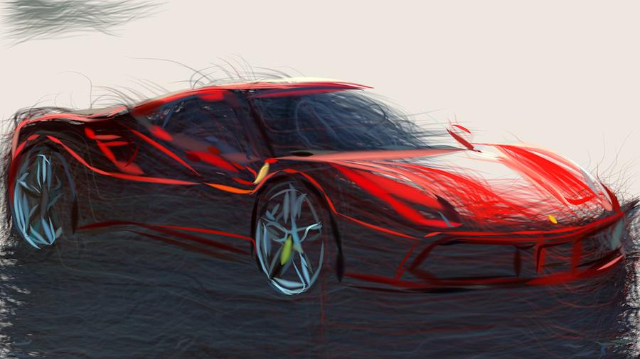 Ferrari 488 Gtb Draw