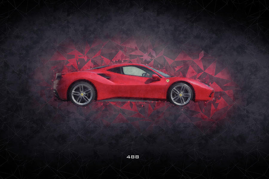 Ferrari 488 Digital Art by Airpower Art