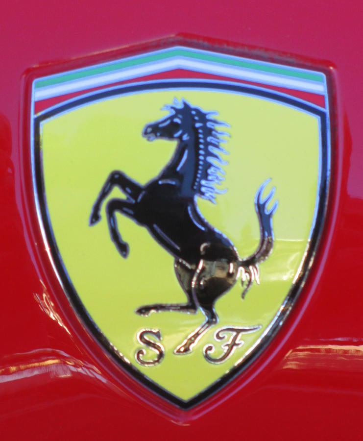 Ferrari Emblem Photograph - Ferrari Automobile Emblem  by Kay Novy