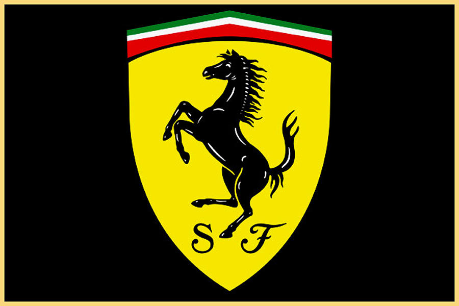 Ferrari Emblem Mixed Media by Jas Stem - Fine Art America