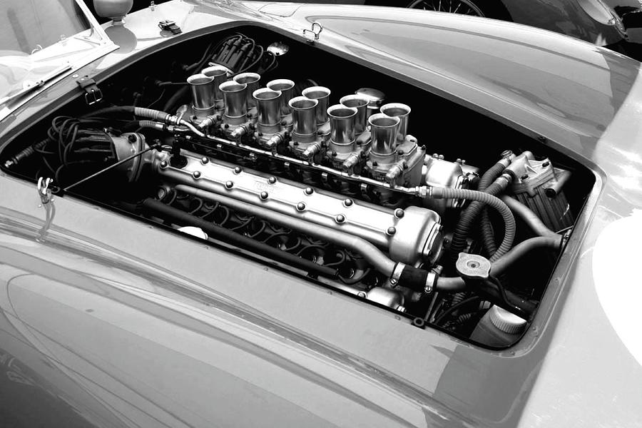 Car Pyrography - Ferrari Engine by Naxart Studio