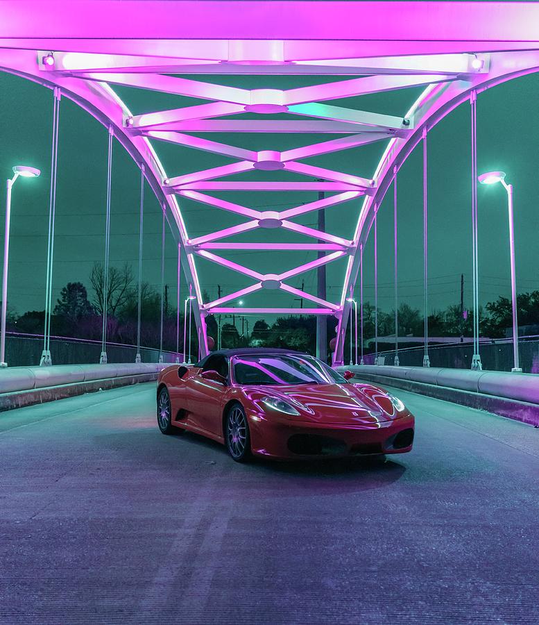 Ferrari F430 Hazard Bridge Photograph by Rocco Silvestri
