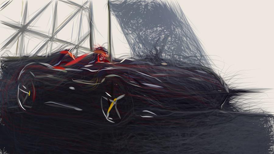Ferrari Monza SP2 Drawing Digital Art by CarsToon Concept