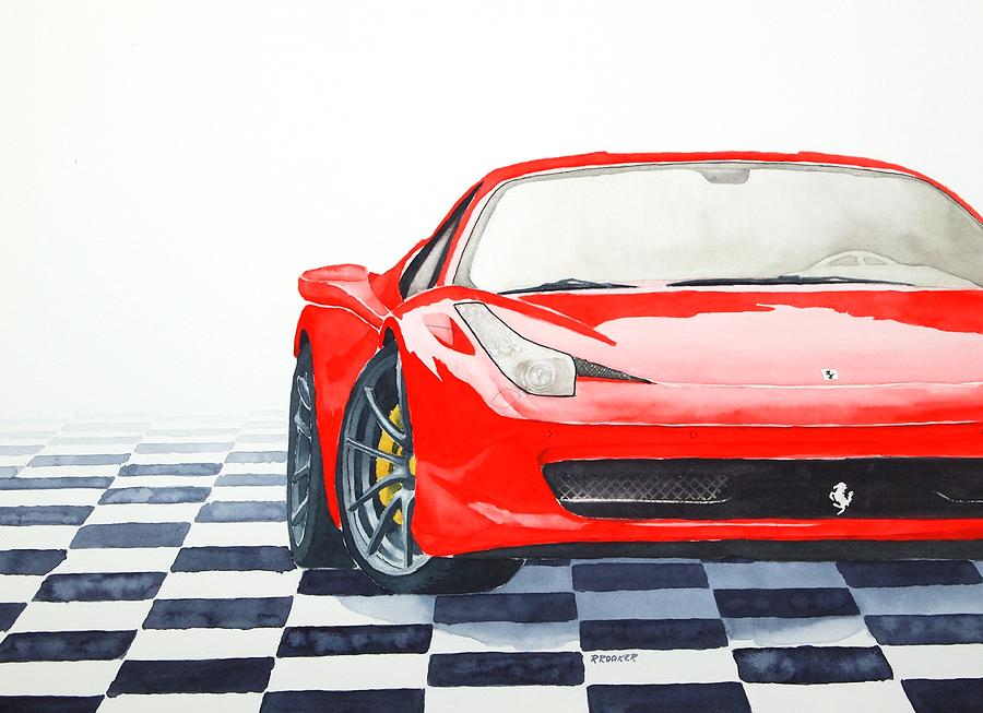 Ferrari Painting by Richard Rooker