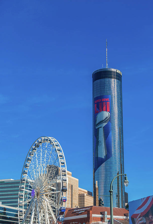 Ferris Wheel and Super Bowl Logo Photograph by Darryl Brooks