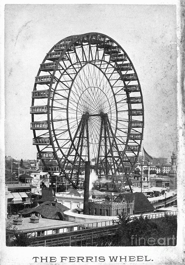Ferris Wheel At Chicago Columbian Expo Photograph by Bettmann