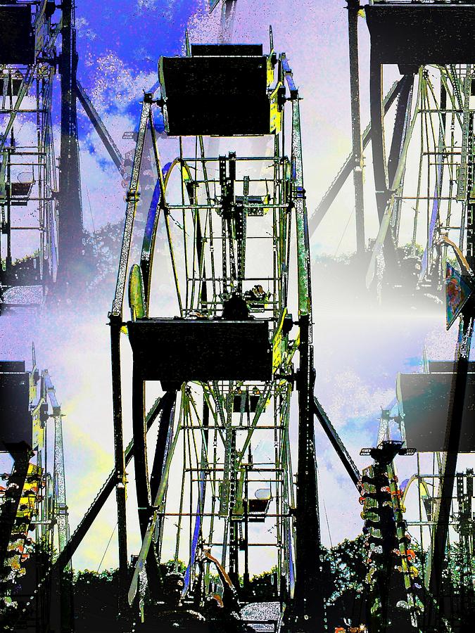 Ferris Wheel Digital Art by Cliff Wilson
