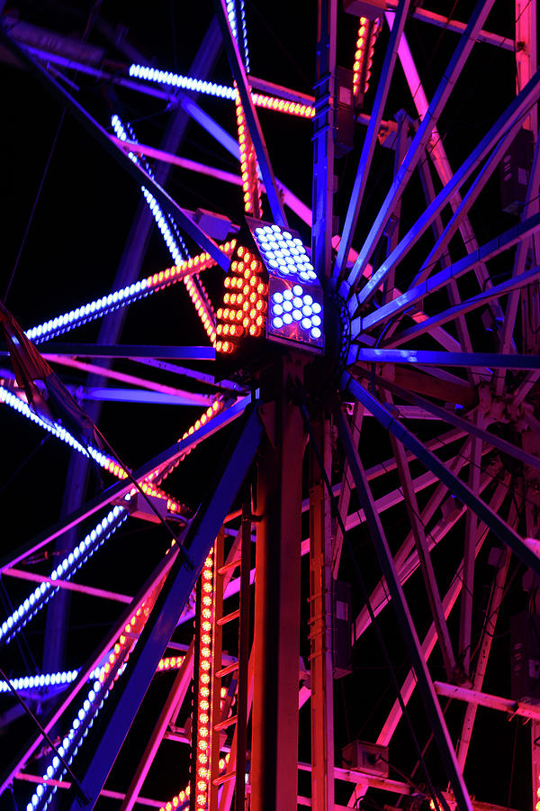 Ferris Wheel Closeup Vertical 2 092819 Photograph by Mary Bedy - Fine ...