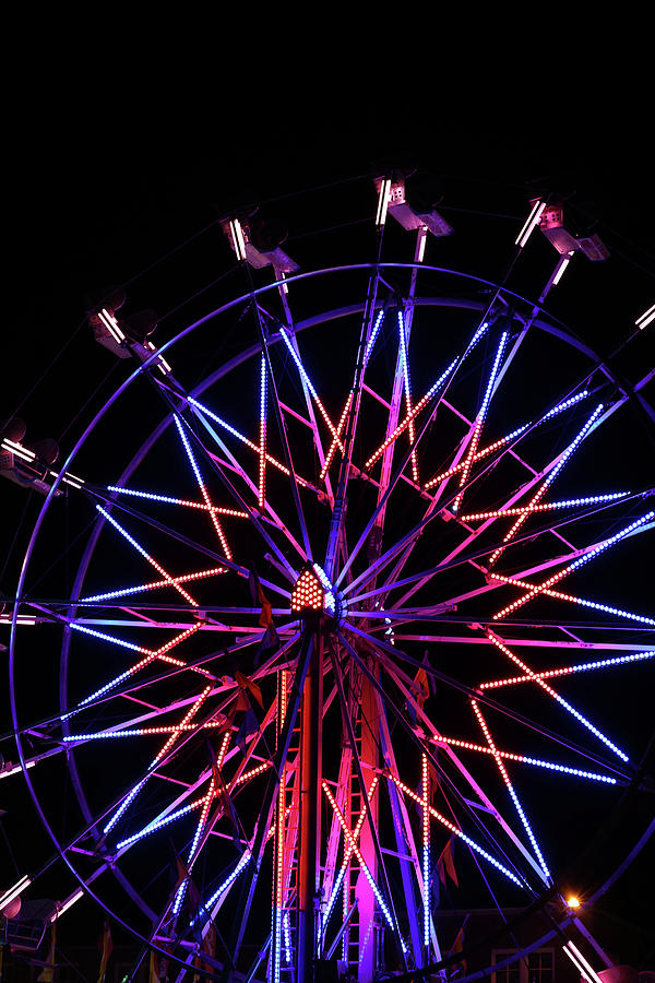 Ferris Wheel Colors 5 Photograph by Mary Bedy