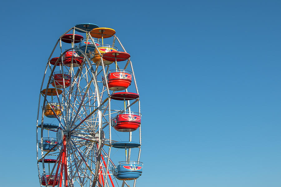 Ferris Wheel on Blue Photograph by Todd Klassy