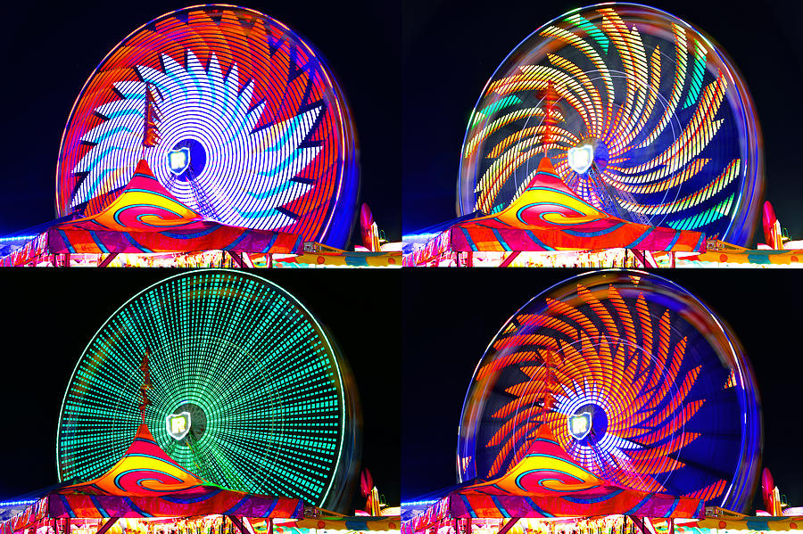Ferris wheel quad work D Photograph by David Lee Thompson
