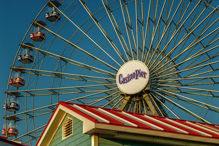 Ferris Wheel Seaside Boardwalk Photograph by Susan Candelario