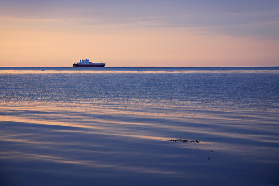 Ferry At Dawn Photograph by Avtg