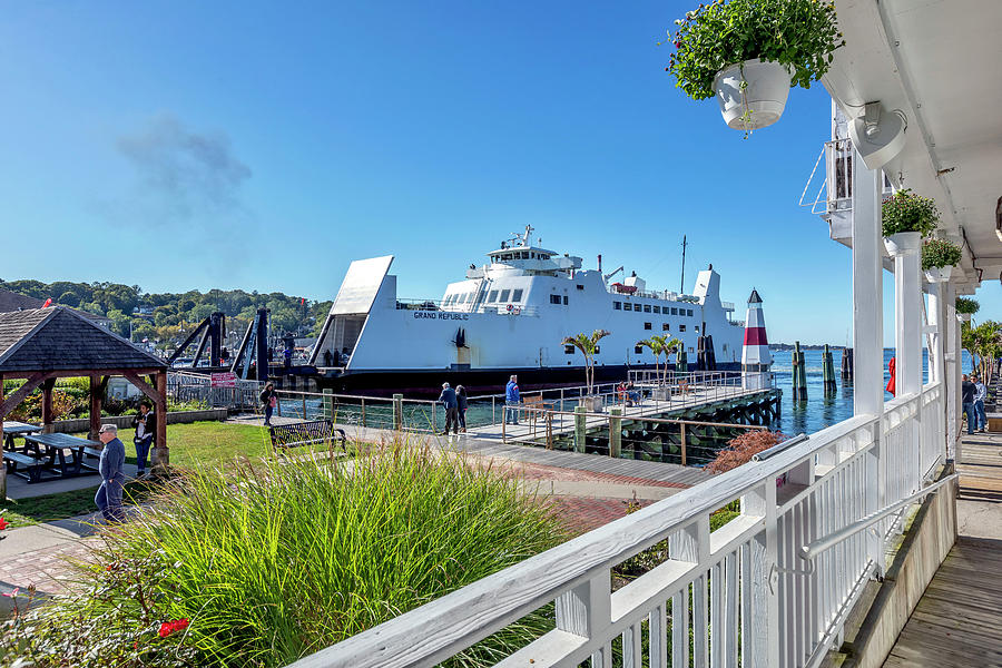 Ferry Boat, Port Jefferson Ny Digital Art by Claudia Uripos