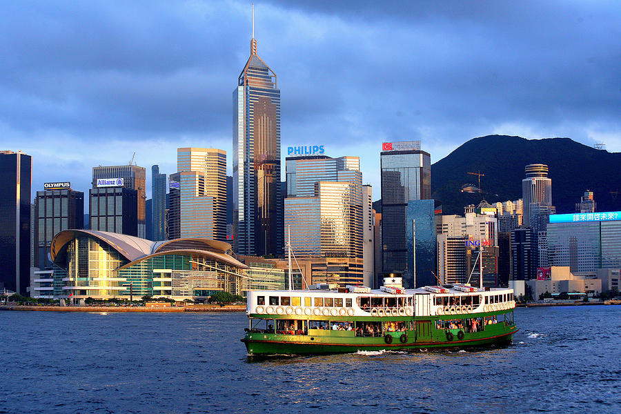 Ferry In Hong Kong Harbour Photograph by Sam W Stearman