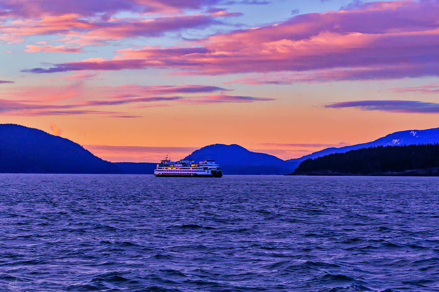 Ferry Sunset Photograph by Thomas Ashcraft