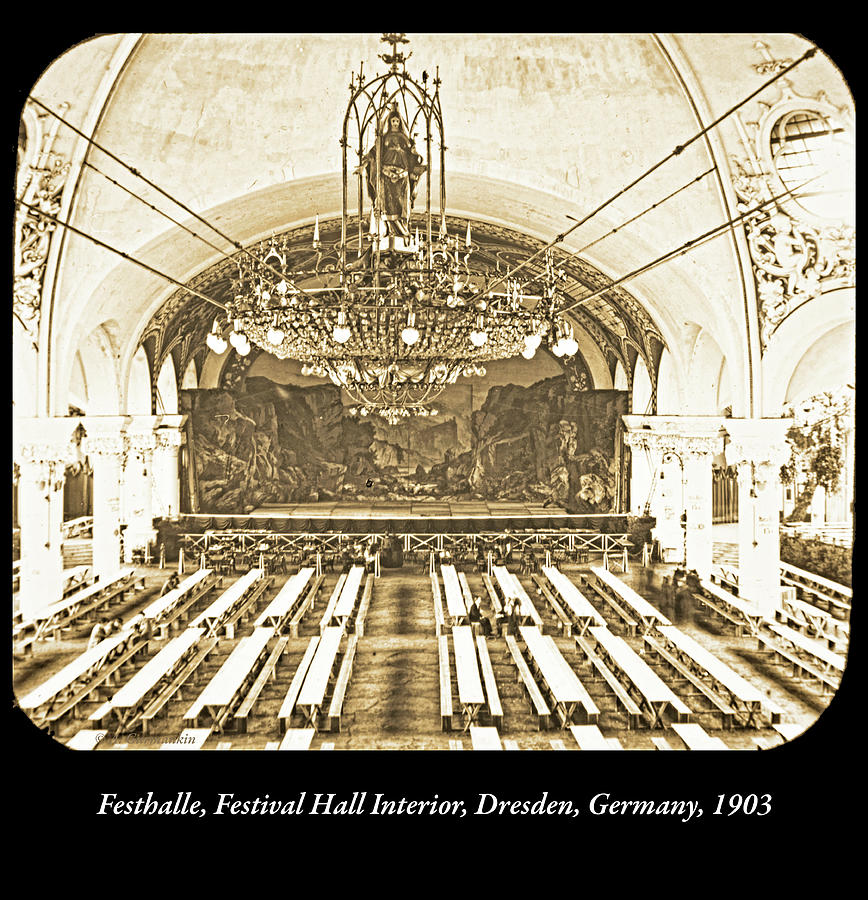 Festhalle, Festival Hall Interior, Dresden, Germany, 1903 Photograph by A Macarthur Gurmankin
