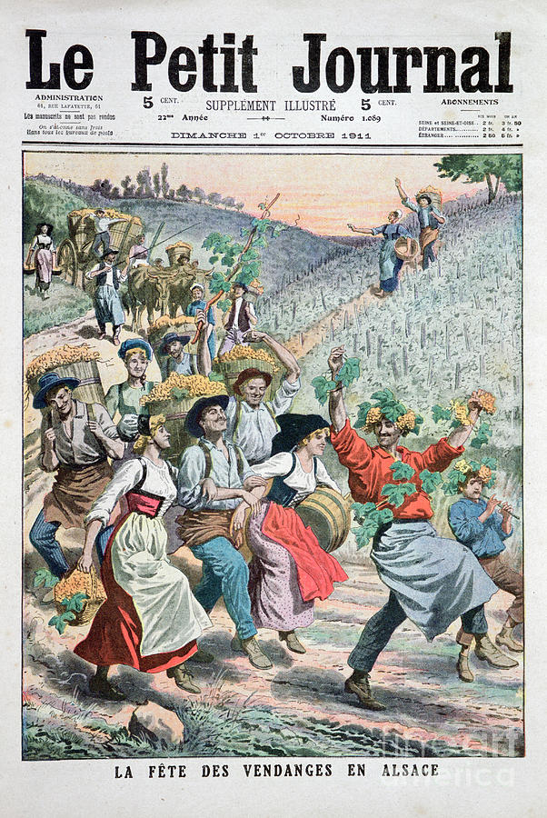 Festival Of The Grape Harvest Drawing by Print Collector