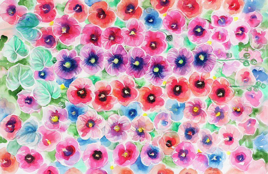 Pattern Painting - Festive Flower Patterns II by Li Bo
