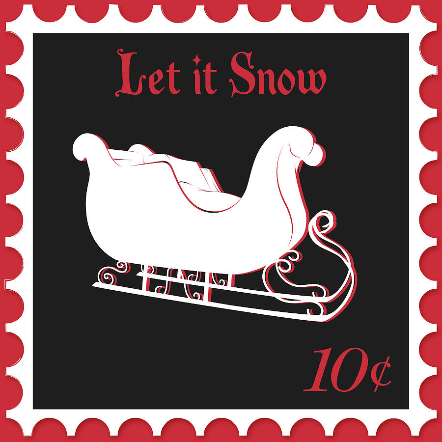 Christmas Digital Art - Festive Holiday Stamp II by Sd Graphics Studio
