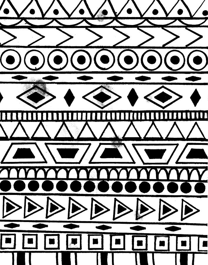 Pattern Digital Art - Festive Tribal by Laura Miller