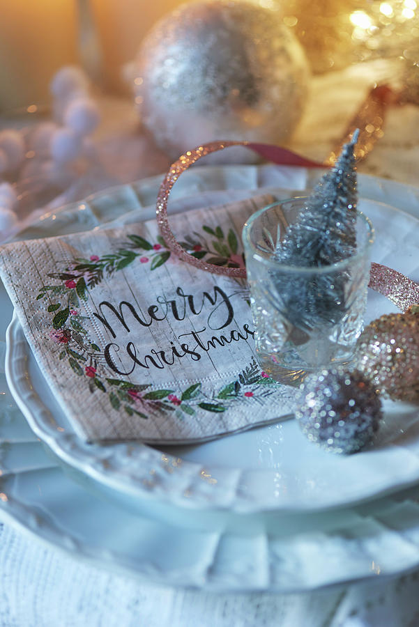 Festively Decorated Place Setting Photograph by Inge Ofenstein