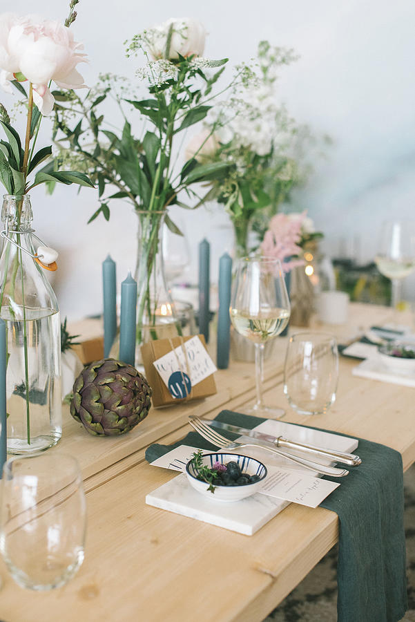 Festively Set Scandinavian-style Table Photograph by Katja Heil