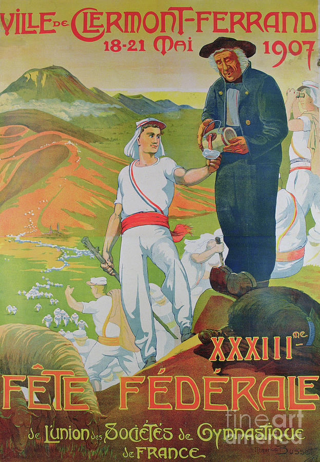 Spring Drawing - Fete Federale Poster, May 1907 by Maurice Busset